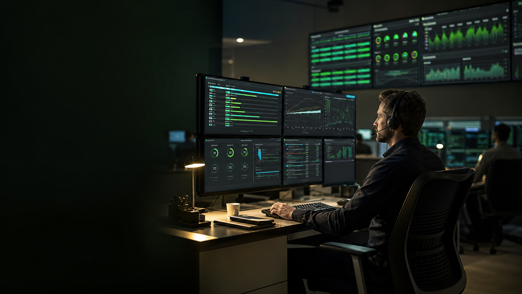 Centre de supervision GRCS surveillant les sauvegardes 24/7